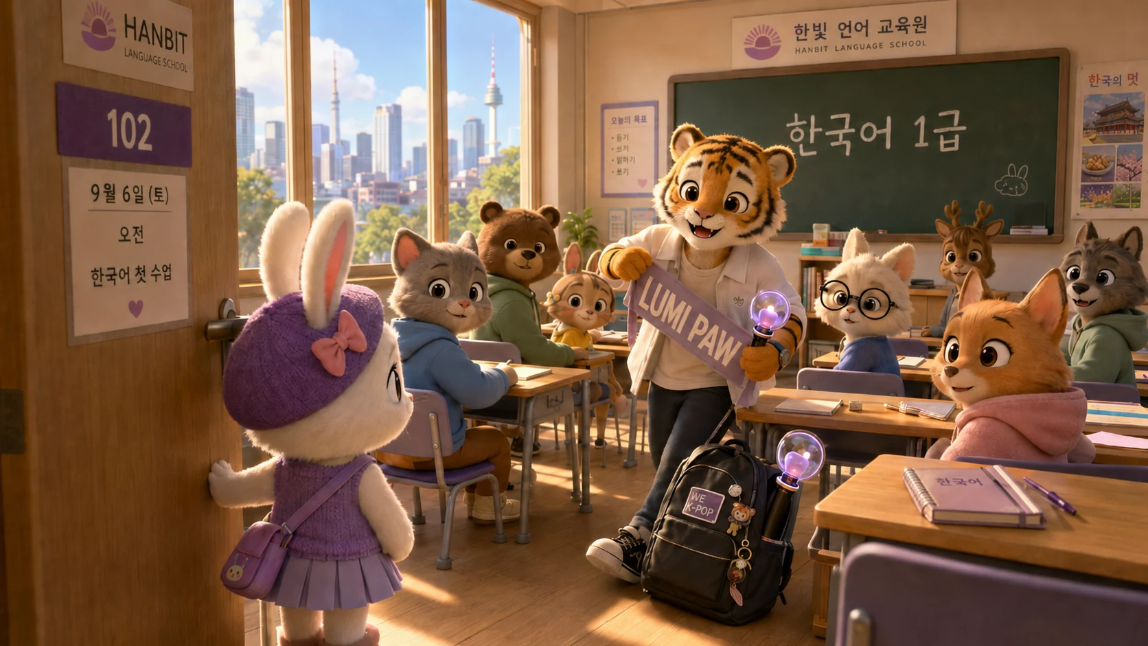 兔莉学习世界中的教室